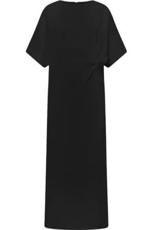 Drykorn Kjole, Dame, Sort, XS, Polyester, Midi A-Line Kjole Kortærmet