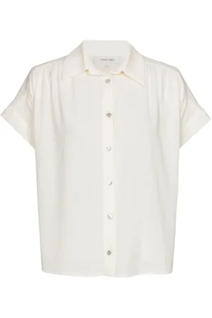Marie Méro Bluser & Skjorter, Dame, , 4XL, Uld, Ecru Bluse med Korte Ærmer