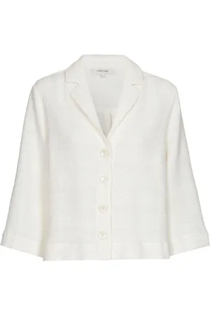 Marie Méro Jakke, Dame, , L, Uld, Ecru Bouclé Bluse Jakke