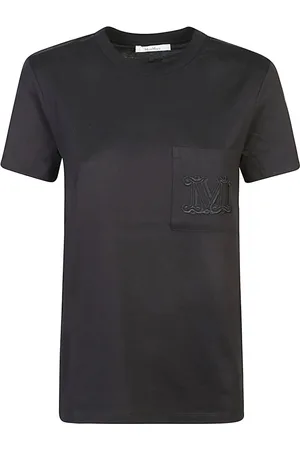 Max Mara Top, Dame, Sort, XS, Bomuld, Sort bomuld T-shirts og Polos