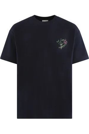 Drôle de Monsieur Top, Herre, Blå, M, Herre Slogan T-shirt Skitse