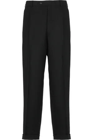 Maison Margiela Bukser, Herre, Sort, XL, Uld, Sorte uldbukser med lommer