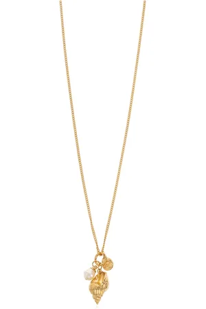 Chloé Tilbehør, Dame, Gul, ONE SIZE, Uld, Lang halskæde med charms