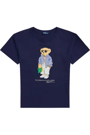 Ralph Lauren Top, Dame, Blå, S, Bomuld, Stribet Navy Tee Kortærmet T-shirt