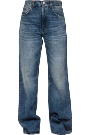haikure Jeans, Dame, Blå, W26, Bomuld, Blå Stone Wash Straight Leg Jeans