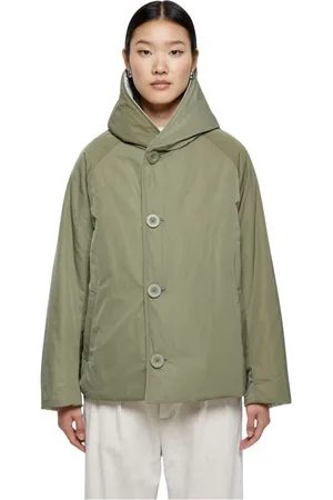 OOF Wear Jakke, Dame, Grøn, L, Uld, Omvendt hættetrøje kort jakke