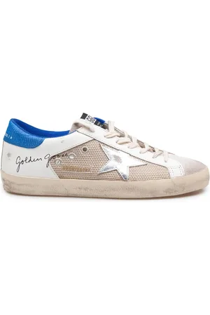 Golden Goose Sko, Herre, Flerfarvet, 43 EU, Suede, Suede og Stof Sneakers Blå Hvid