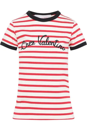 VALENTINO Top, Dame, Rød, XS, Bomuld, Afslappet Bomulds T-shirt til Hverdagsbrug