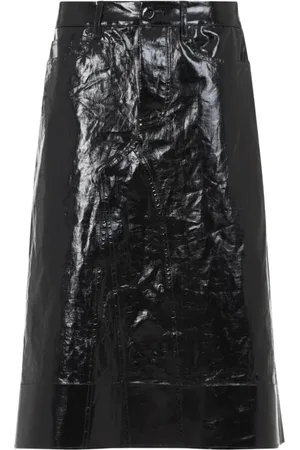 Jil Sander Nederdel, Dame, Sort, S, Linned, Sort Linned Nederdel