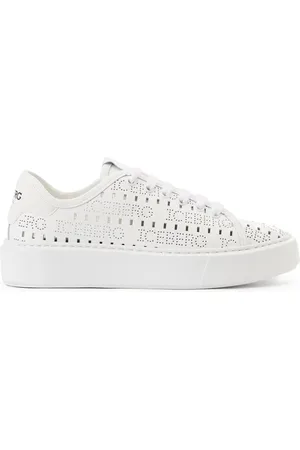 Iceberg Sko, Dame, Hvid, 39 EU, Læder, Oversized sneakers i perforeret hvid læder med allover logo