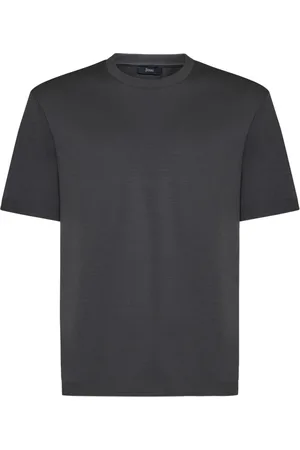 HERNO Top, Herre, Grå, S, Bomuld, Grå Crew Neck T-shirts og Polos