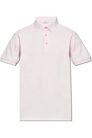 Etro Top, Herre, Lyserød, XL, Bomuld, Bomuldspolo med logo