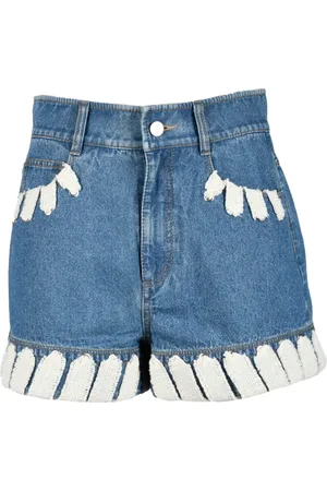 KRIZIA Shorts, Dame, Blå, 2XS, Bomuld, Bomuldsshorts til kvinder