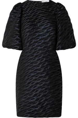 Co`Couture Kjole, Dame, Sort, M, Struktureret Elegant Kjole