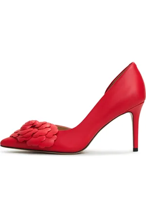 CESARE GASPARI Sko, Dame, Rød, 36 EU, Læder, Stiletto High Heeled Pumps Anouk