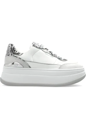 Michael Kors Sko, Dame, Hvid, 37 1/2 EU, Læder, Hayes platform sneakers
