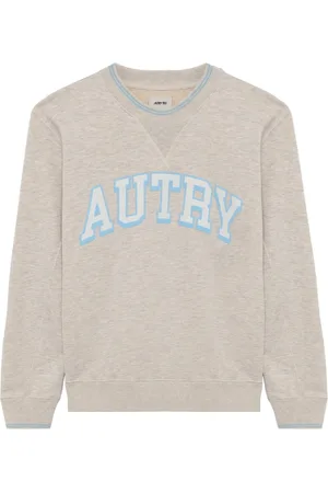 Autry Sweathshirts & Hoodies, Dame, Grå, M, Bomuld, Stribet Crewneck Sweater Grå