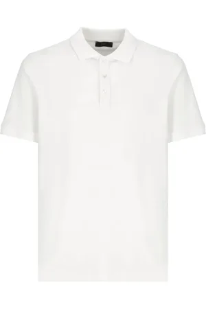 FAY Top, Herre, Hvid, XL, Bomuld, Hvid Polo Skjorte Kort Ærme