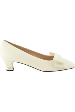 VALENTINO GARAVANI Sko, Dame, Hvid, 36 1/2 EU, Læder, Lamé Læder Slip-On Pumps