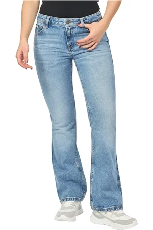 Guess Jeans, Dame, Blå, W32, Denim, Bootcut Blå Denim Jeans