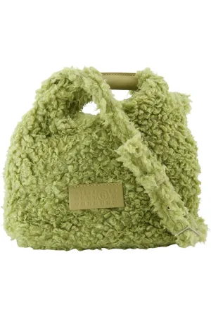 Maison Margiela Taske, Dame, Grøn, ONE SIZE, Uld, Japansk Skuldertaske Grøn Uld