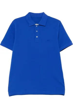 FAY Top, Herre, Blå, M, Blå Polo Skjorte Broderet Logo