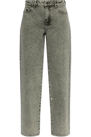 Gestuz Jeans, Dame, Grå, W25, Denim, Jeans med applikation