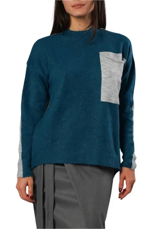 H2O Strik, Dame, Grøn, L, Højhalset sweater Casual-Chic Blå