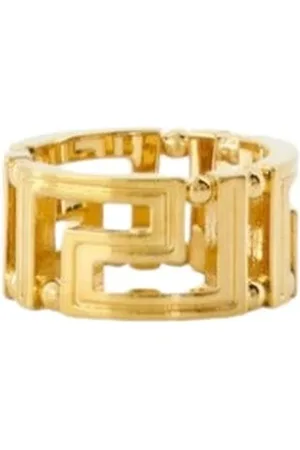 VERSACE Tilbehør, Dame, Gul, 54 MM, Uld, Greca Ring Kollektion 2024 Unisex Messing