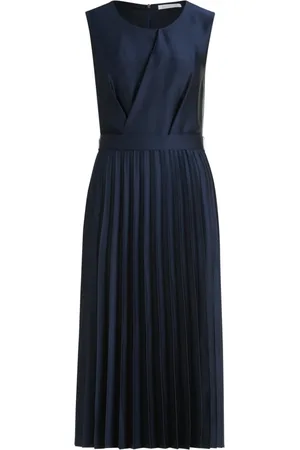 Betty & Co Kjole, Dame, Blå, S, Chiffon, Chiffonkjole med plissering