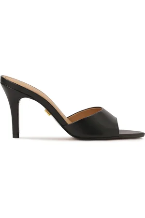 Kazar Sko, Dame, Sort, 39 EU, Uld, Sorte flip-flops med en bred rem