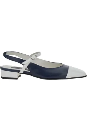 Carel Sko, Dame, Blå, 38 EU, Læder, Blå Slingback Balletsko i Læder Kvinde