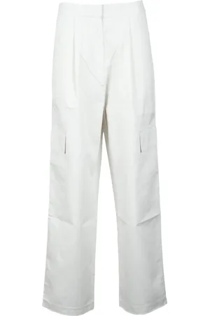 Calvin Klein Bukser, Dame, Hvid, 2XL, Uld, Polyester Stilfulde Bukser