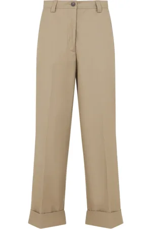 DRIES VAN NOTEN Bukser, Dame, , 4XS, Bomuld, Neutrale bomuldsbukser til kvinder