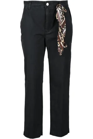 Guess Bukser, Dame, Sort, S, Bomuld, Bomuld Chino Bukser med Lynlås Lukning