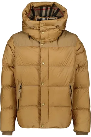 Burberry Jakke, Herre, Brun, M, Uld, Aftagelig Ærme Vinterjakke