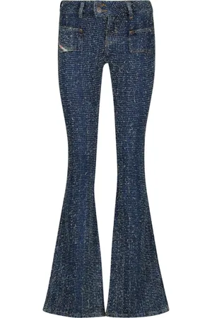 Diesel Jeans, Dame, Blå, W28, Denim, Denim Efterår-Vinter 2024 Kvinders Kollektion