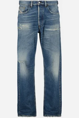 Diesel Jeans, Herre, Blå, W33 L32, Denim, Vintage Blå Straight Cut Jeans