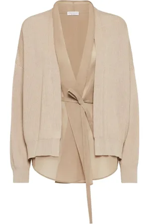 Brunello Cucinelli Strik, Dame, , S, Bomuld, Luksus Biscuit Strikvarer Ss25