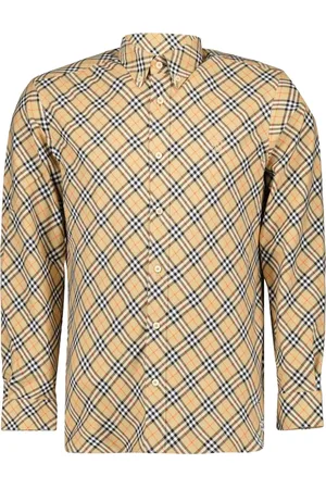 Burberry Skjorte, Herre, , S, Bomuld, Vintage Rutet Skjorte til Mænd
