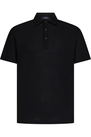 HERNO Top, Herre, Sort, S, Uld, Sort Polo Skjorte Stilfuldt Design