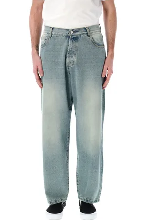 Pop Trading Company Jeans, Herre, Blå, L, Denim, Blå Vasket Denim Jeans