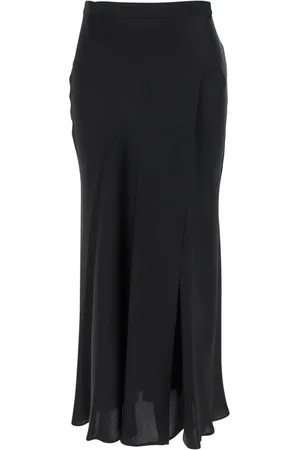 SEMICOUTURE Nederdel, Dame, Sort, S, Sort Silkeblandings Wrap Nederdel