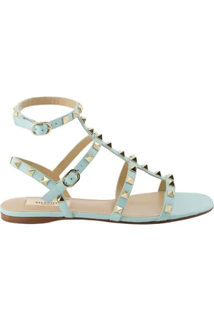 VALENTINO GARAVANI Sko, Dame, Blå, 37 EU, Lys Blå Rockstud Sandaler