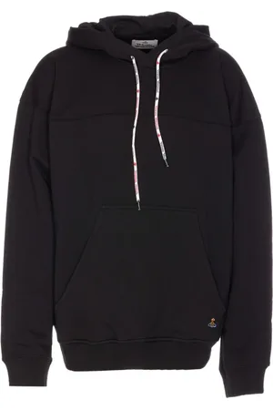 Vivienne Westwood Sweathshirts & Hoodies, Herre, Sort, 2XL, Uld, Sort hættetrøje med lomme