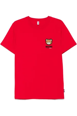 Moschino Top, Herre, Rød, L, Rød Crew Neck T-shirts og Polos