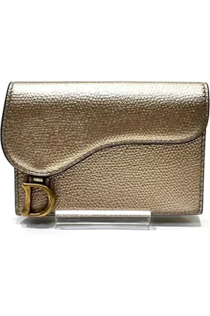Dior Pre-owned, Dame, Gul, ONE SIZE, Uld, Pre-owned Laeder punge