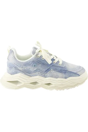 IRO Sko, Dame, Blå, 40 EU, Denim, Blå Denim Wave Kurv Sneakers