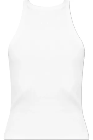 Gestuz Top, Dame, Hvid, S, Bomuld, Ribstrikket top