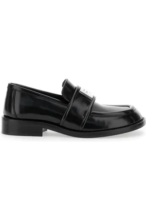 Acne Studios Sko, Dame, Sort, 36 EU, Læder, Sorte Loafers i Patentlæder med Logo